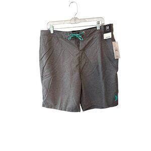 Hurley Mens Size 34 Gray  Board Shorts 20" Length Lightweight & Comfortable NWT